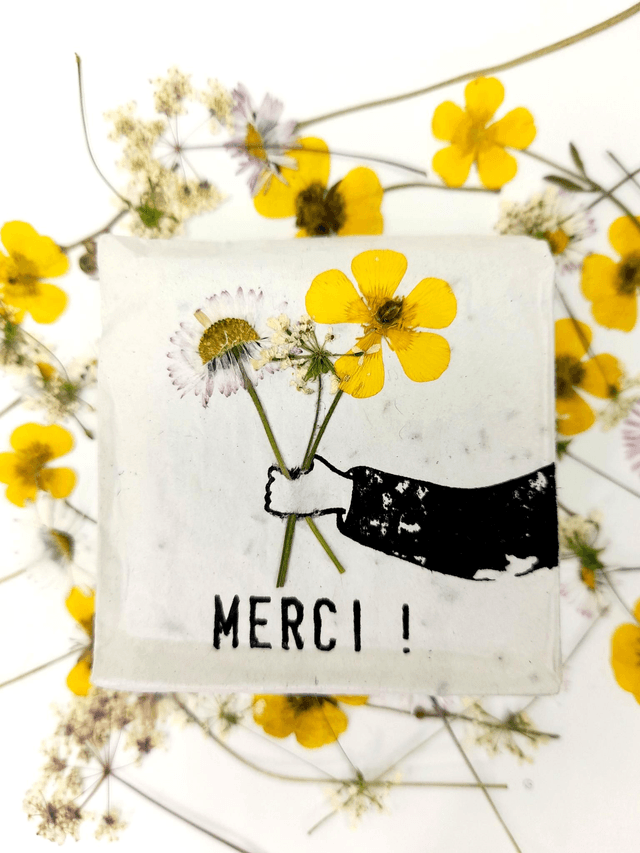 Pochette &quot; MERCI ! &quot; et son savon